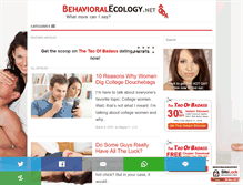 Tablet Screenshot of behavioralecology.net